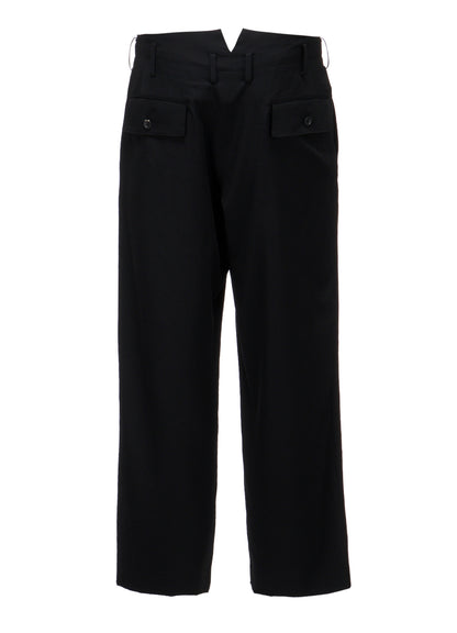 WOOL GABARDINE SUSPENDERS PANTS