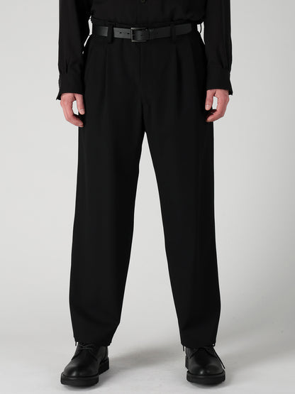 WOOL GABARDINE SUSPENDERS PANTS