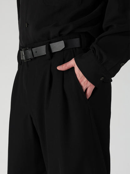 WOOL GABARDINE SUSPENDERS PANTS