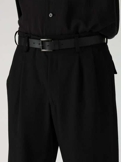 WOOL GABARDINE SUSPENDERS PANTS
