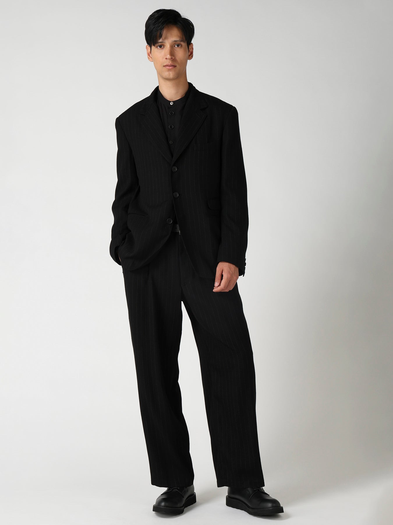 STRIPED SUSPENDER COIN POCKET PANTS