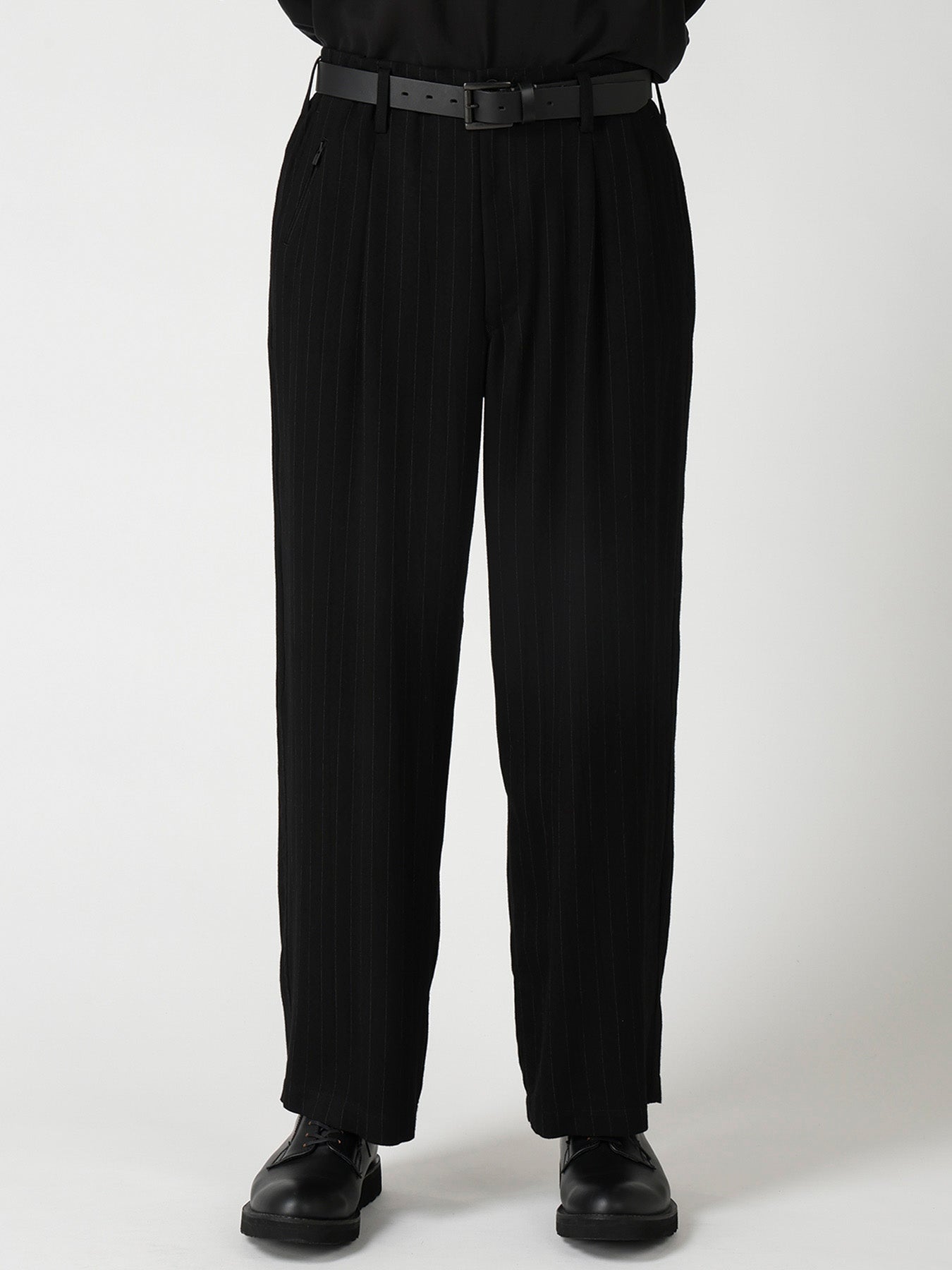 STRIPED SUSPENDER COIN POCKET PANTS