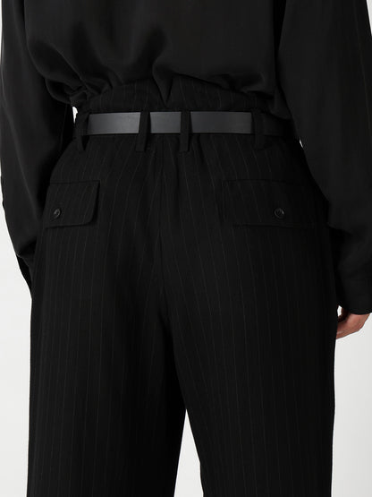 STRIPED SUSPENDER COIN POCKET PANTS