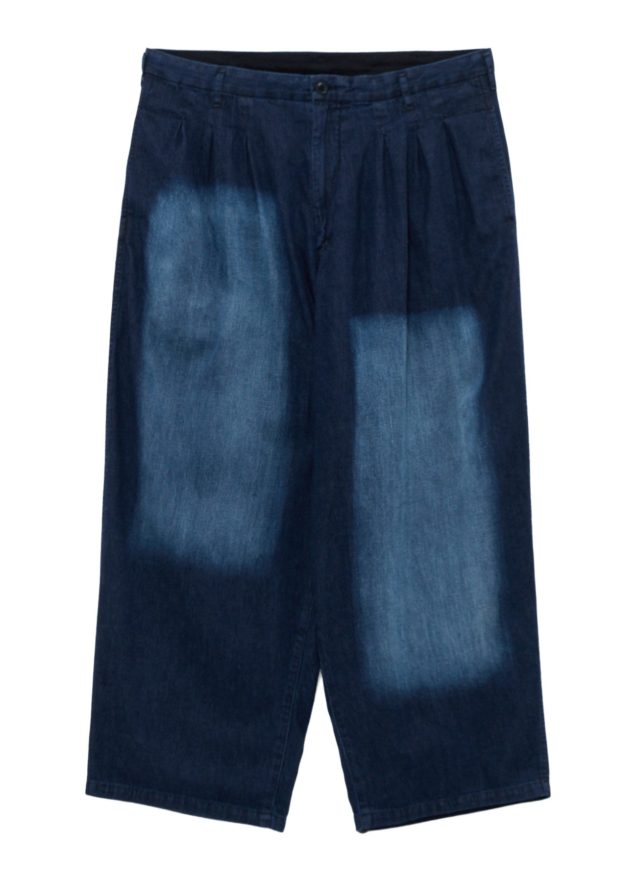 SPOTTED DENIM 12 TUCKS PANTS