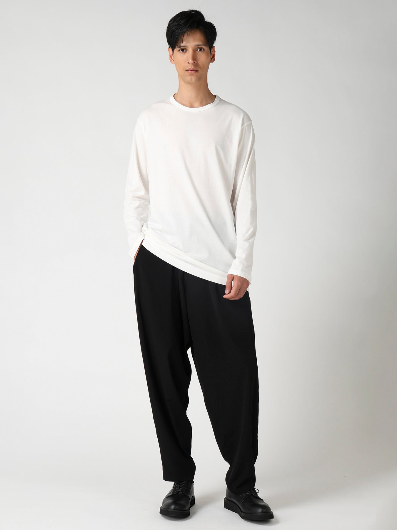 Y's for men LOGO PRINT LONG SLEEVE T-SHIRT – THE SHOP YOHJI YAMAMOTO