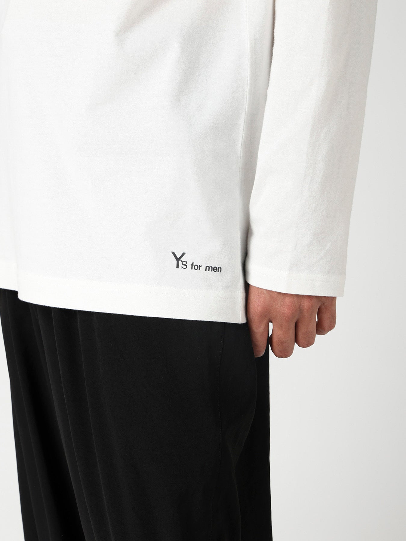 Y's for men LOGO PRINT LONG SLEEVE T-SHIRT – THE SHOP YOHJI YAMAMOTO