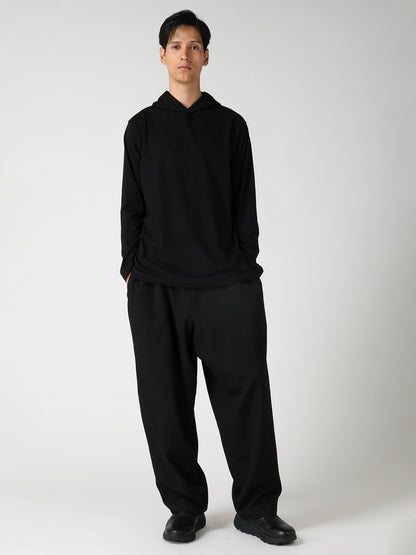Y's for men LOGO PRINT HOODIE