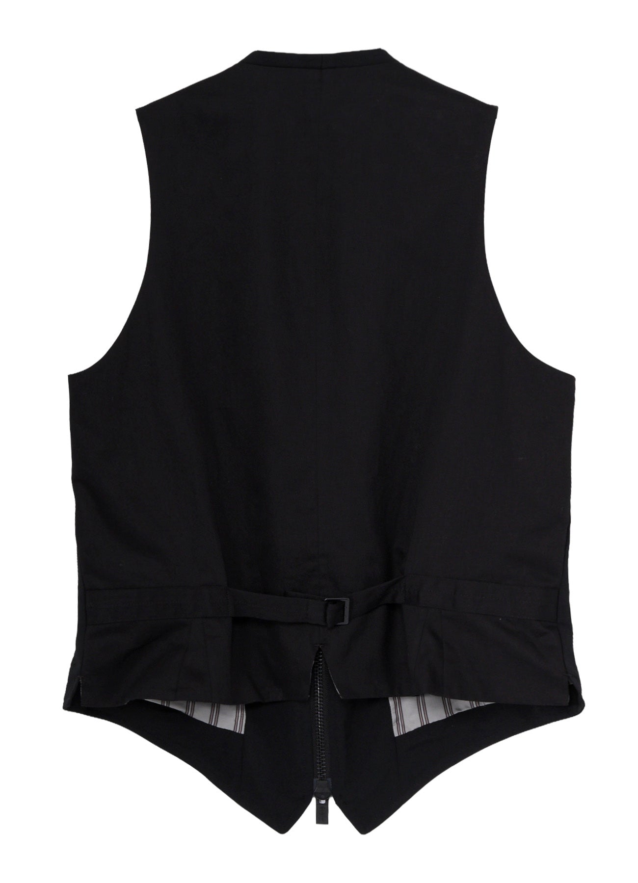 WOOL GABARDINE FRONT ZIP VEST