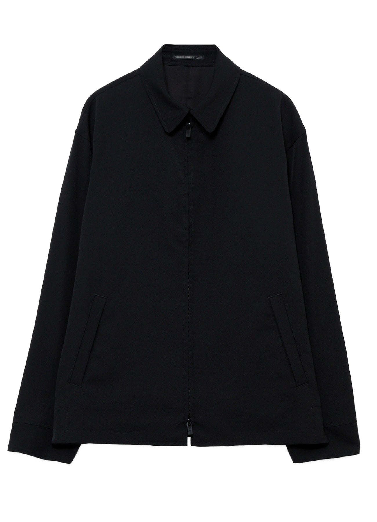 WOOL GABARDINE SHIRT COLLAR BLOUSON