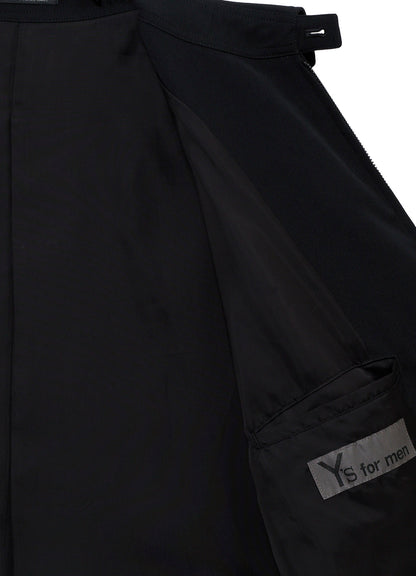 WOOL GABARDINE SHIRT COLLAR BLOUSON