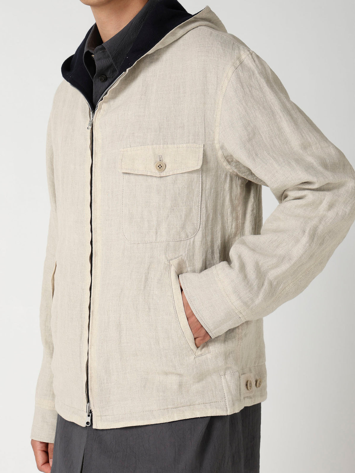 2-WAY HOODED BLOUSON