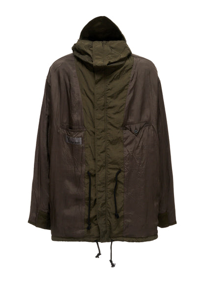 BRIM-DETAIL HOODED BLOUSON