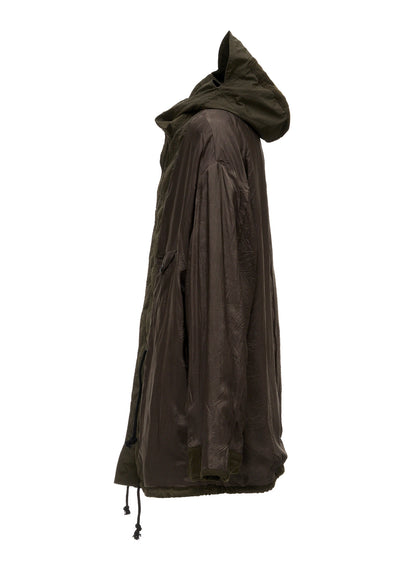 BRIM-DETAIL HOODED BLOUSON
