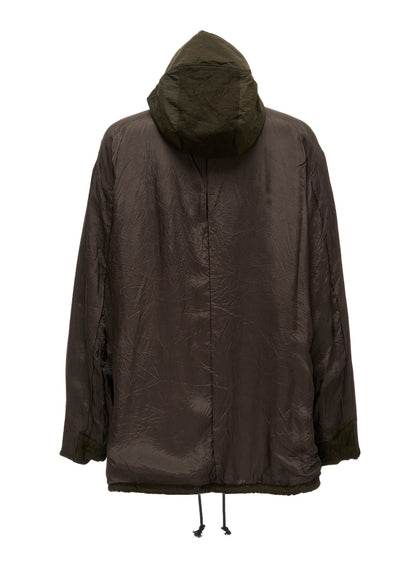 BRIM-DETAIL HOODED BLOUSON