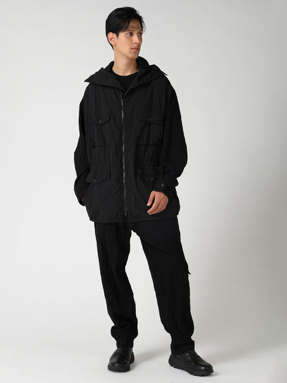 BRIM-DETAIL HOODED BLOUSON
