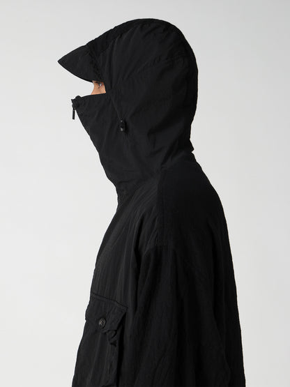 BRIM-DETAIL HOODED BLOUSON