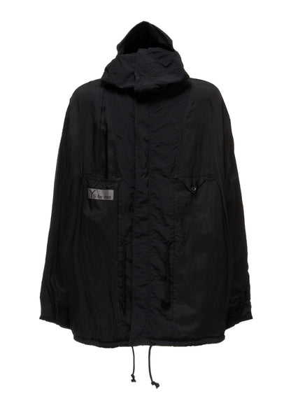 BRIM-DETAIL HOODED BLOUSON