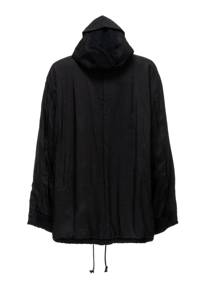 BRIM-DETAIL HOODED BLOUSON