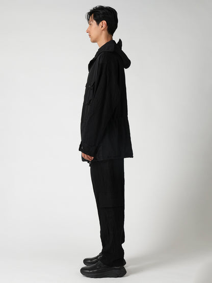 BRIM-DETAIL HOODED BLOUSON