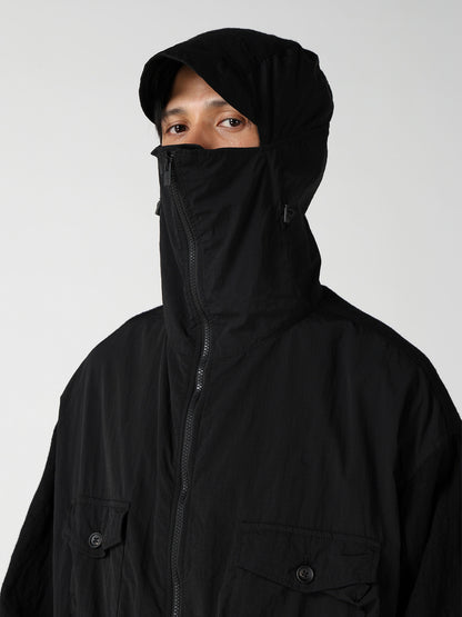 BRIM-DETAIL HOODED BLOUSON