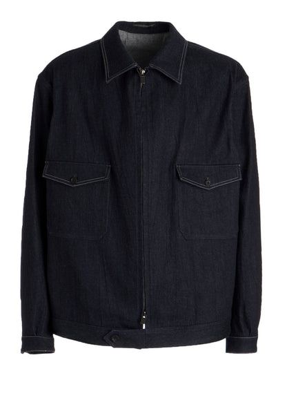 CHEST-POCKET DENIM BLOUSON