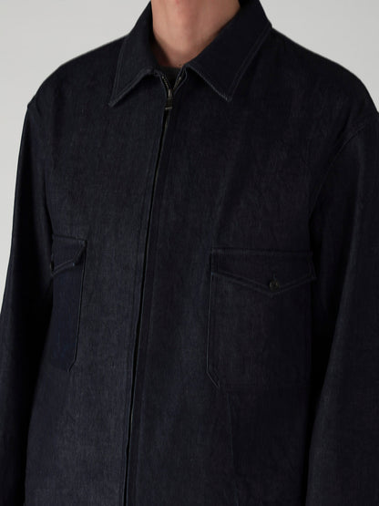 CHEST-POCKET DENIM BLOUSON