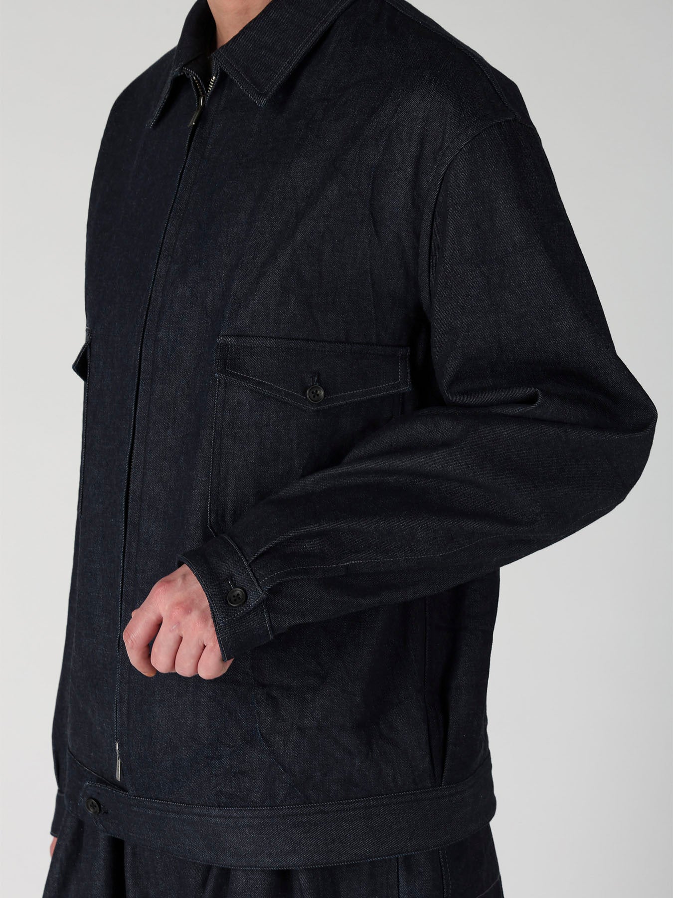 CHEST-POCKET DENIM BLOUSON