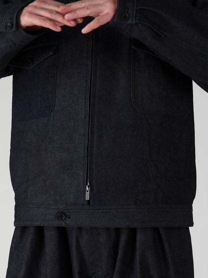 CHEST-POCKET DENIM BLOUSON