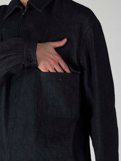 CHEST-POCKET DENIM BLOUSON