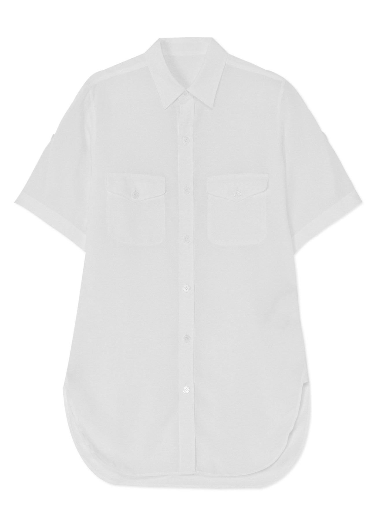 WHITE TENCEL POPLIN SAFARI SHIRT