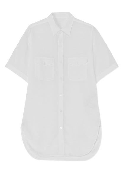 WHITE TENCEL POPLIN SAFARI SHIRT