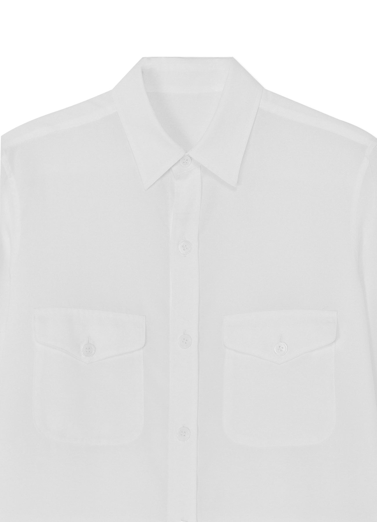 WHITE TENCEL POPLIN SAFARI SHIRT