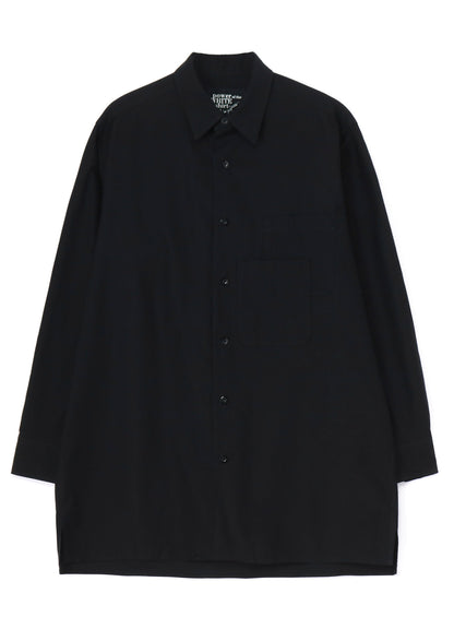 COTTON TWILL DOUBLE LAYERED SHIRT