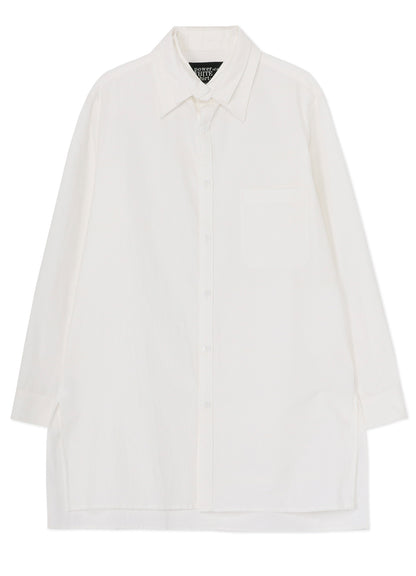 COTTON TWILL DETACHABLE COLLAR SHIRT