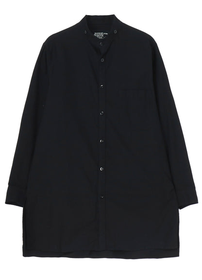 COTTON TWILL DETACHABLE COLLAR SHIRT