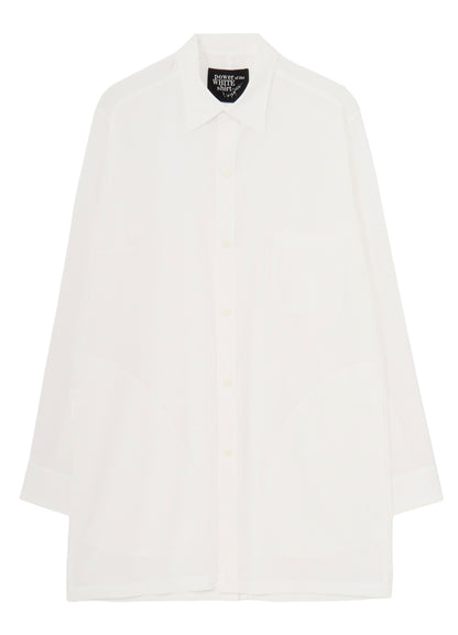 TA TUXEDO/WHITE OPEN-BACK BLOUSE