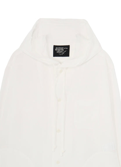 TA TUXEDO/WHITE FOODED BLOUSE