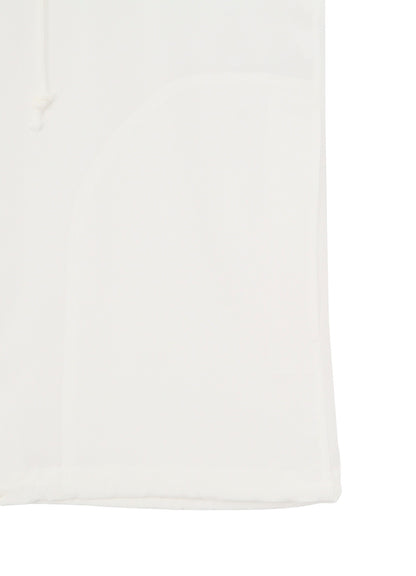 TA TUXEDO/WHITE FOODED BLOUSE