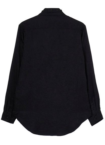 TRIACETATE  TWILL DOUBLE COLLAR BLOUSE