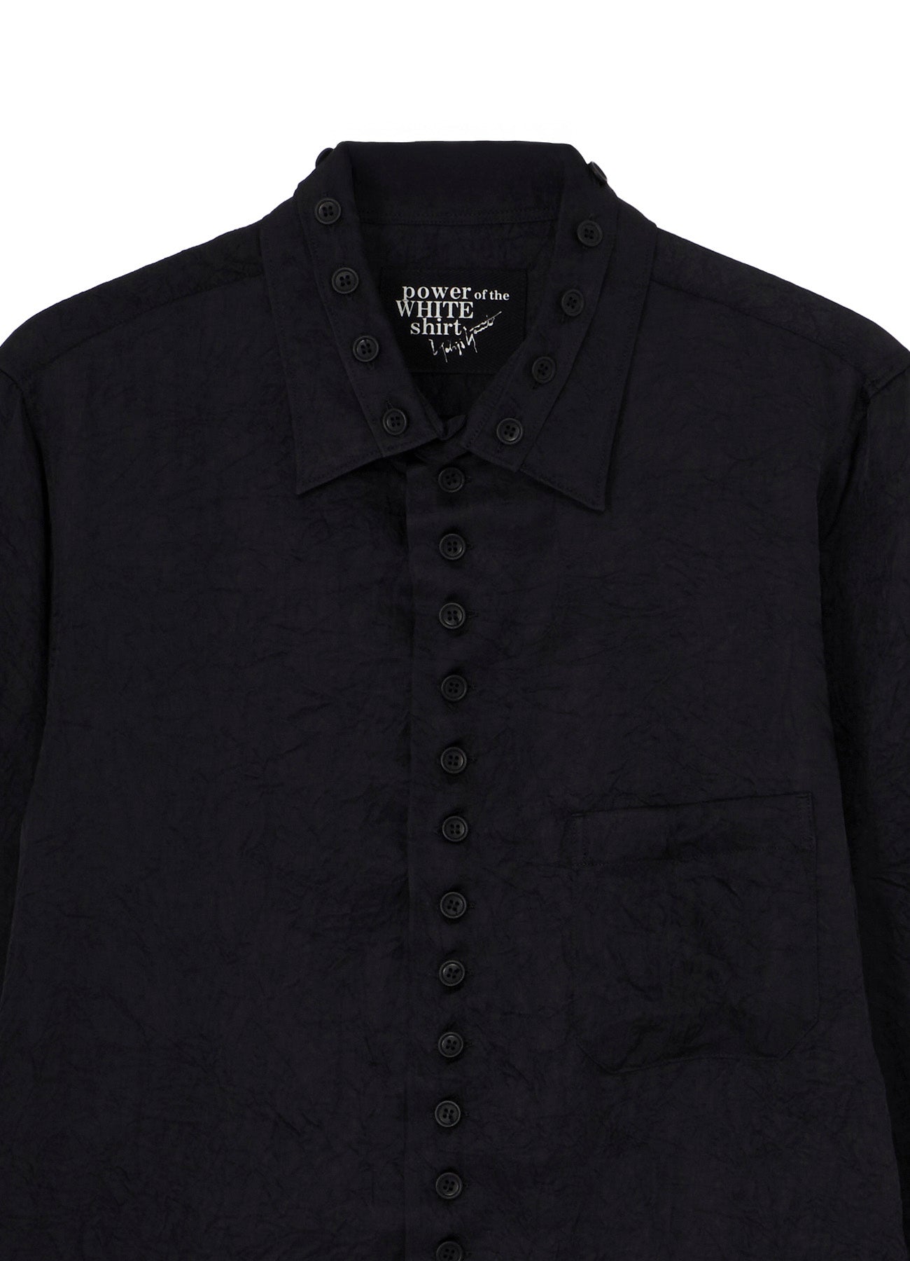 TRIACETATE  TWILL DOUBLE COLLAR BLOUSE