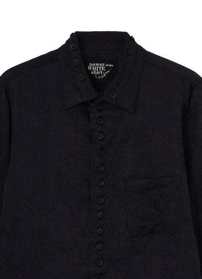 TRIACETATE  TWILL DOUBLE COLLAR BLOUSE