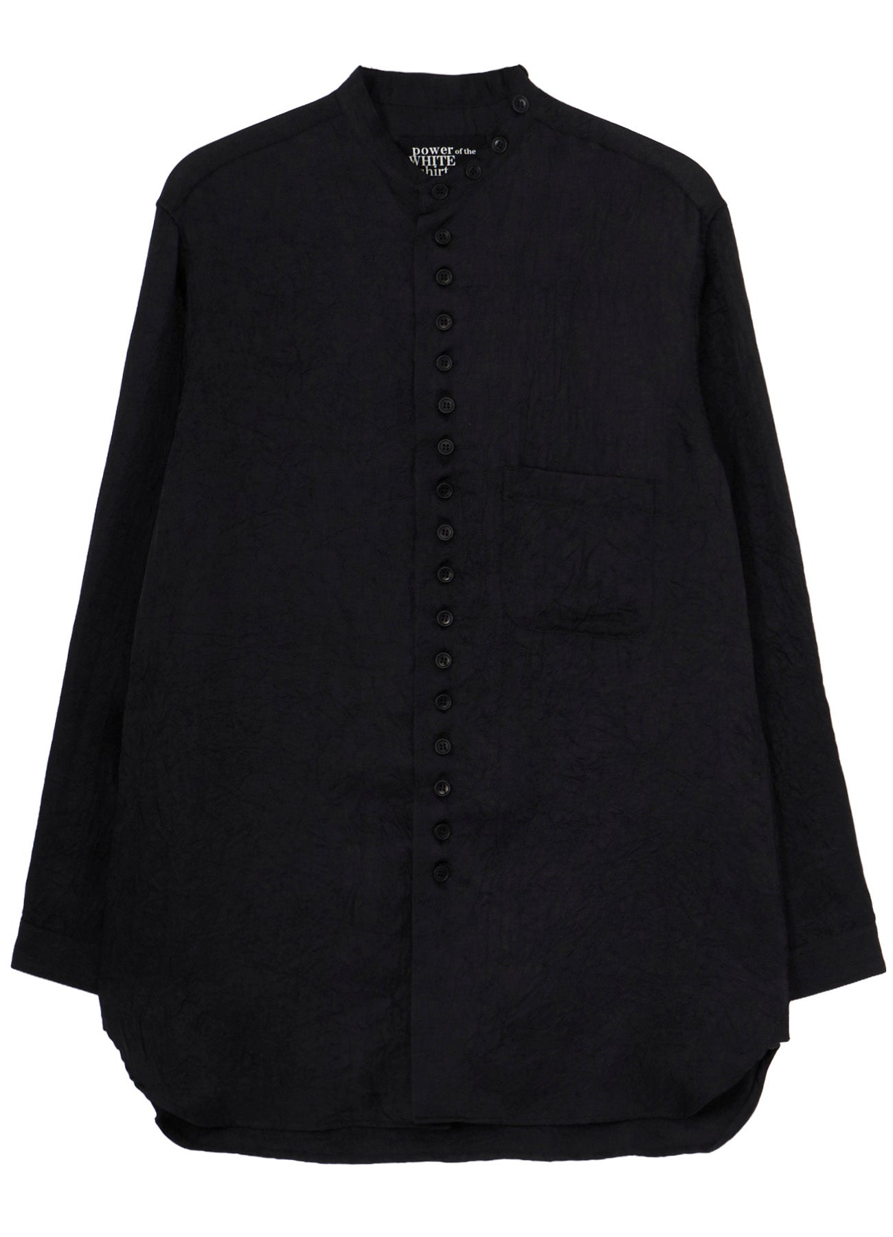 TRIACETATE  TWILL STAND COLLAR BLOUSE