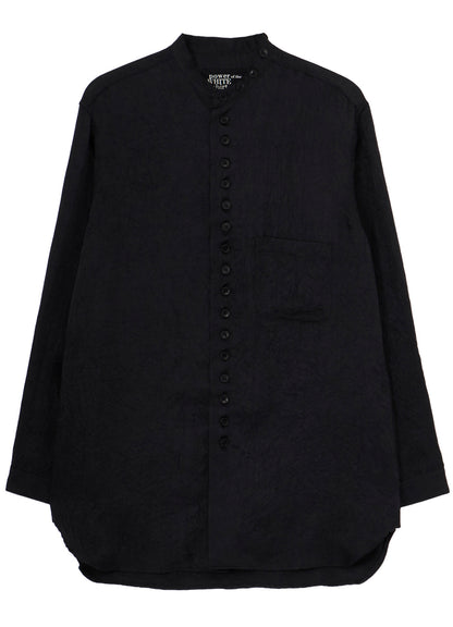TRIACETATE  TWILL STAND COLLAR BLOUSE