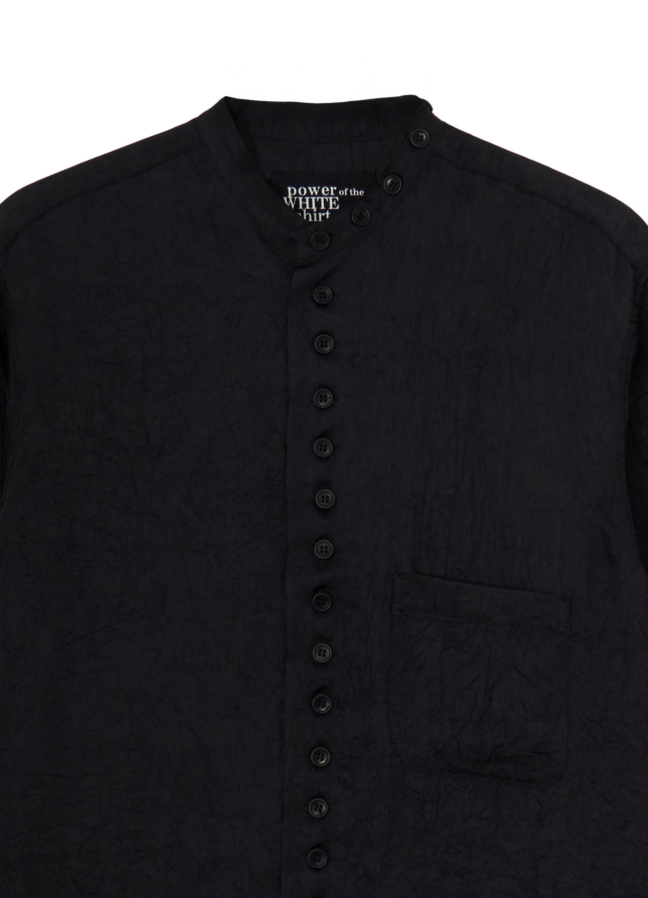TRIACETATE  TWILL STAND COLLAR BLOUSE