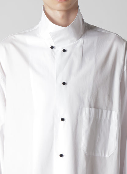 P・100/2 BROAD KNOT BUTTONS OPEN COLLAR SHIRT