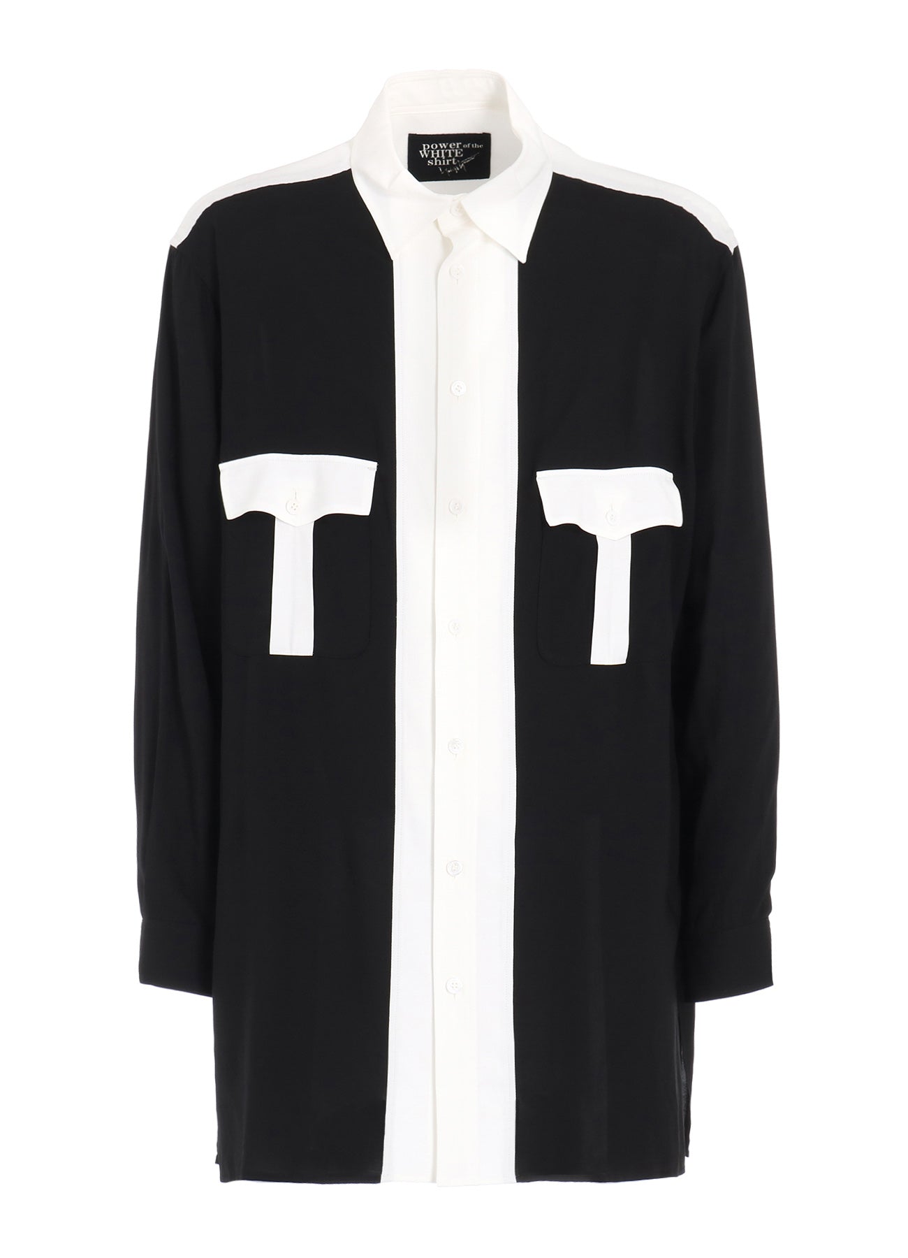 RAYON MONOCHROME FRONT PATCH SHIRT