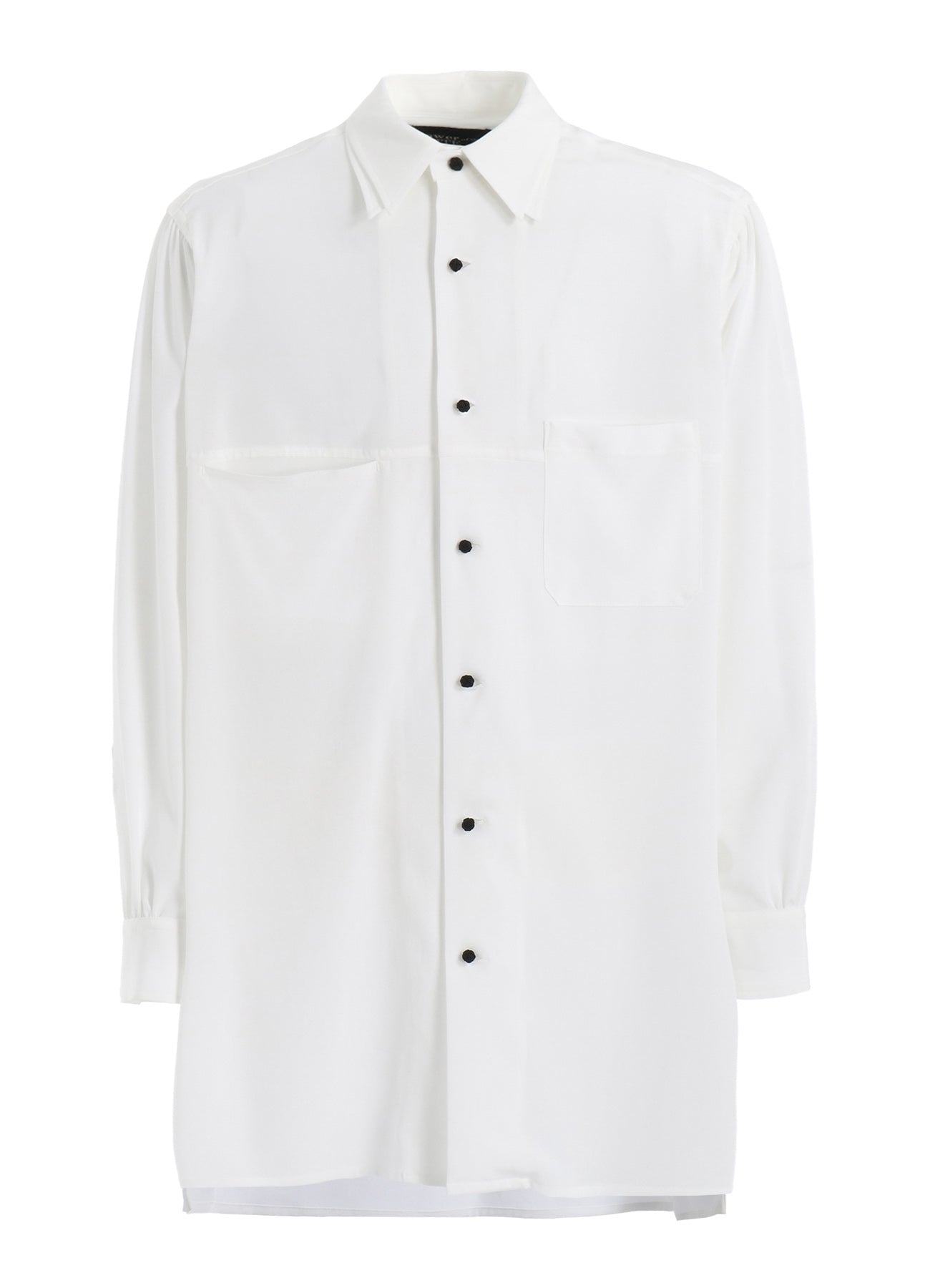 TA/PE CREPE DE CHINE DOUBLE COLLAR BIG SHIRT