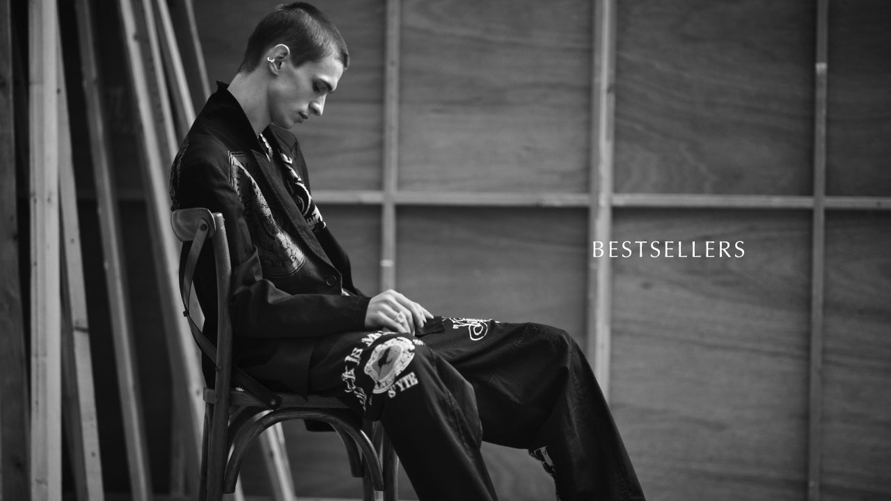S'YTE Yohji Yamamoto ダブルライダースジャケット JAPAN HORSE LEATHER DOUBLE RIDERS(M Black): Yohji Yamamoto POUR