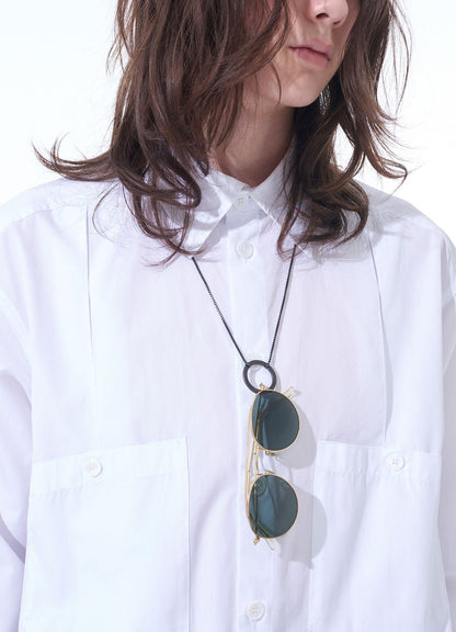 BRASS GLASSES HOLDER NECKLACE