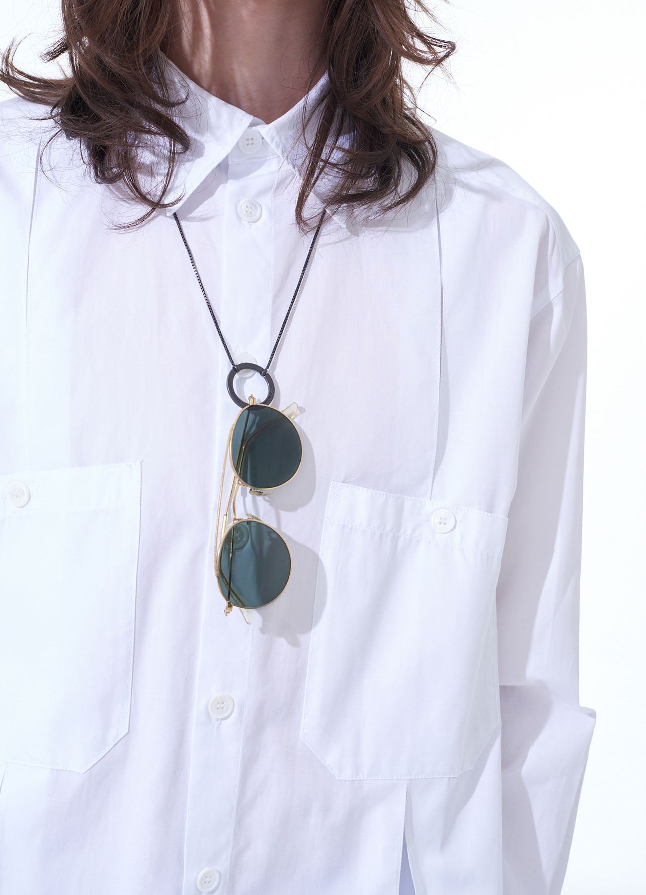 BRASS GLASSES HOLDER NECKLACE